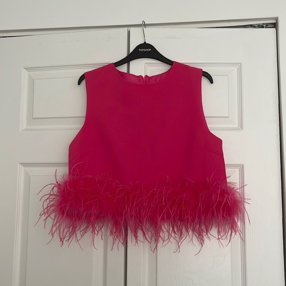 LA'ROS Hot Rose Feather Top, medium, pink - Picture 4 of 6